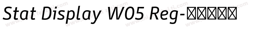 Stat Display W05 Reg字体转换
